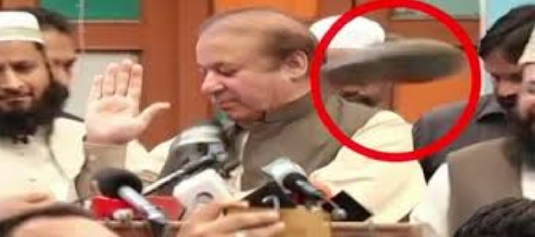 Shoe thrown at former PM Nawaz Sharif in Lahore